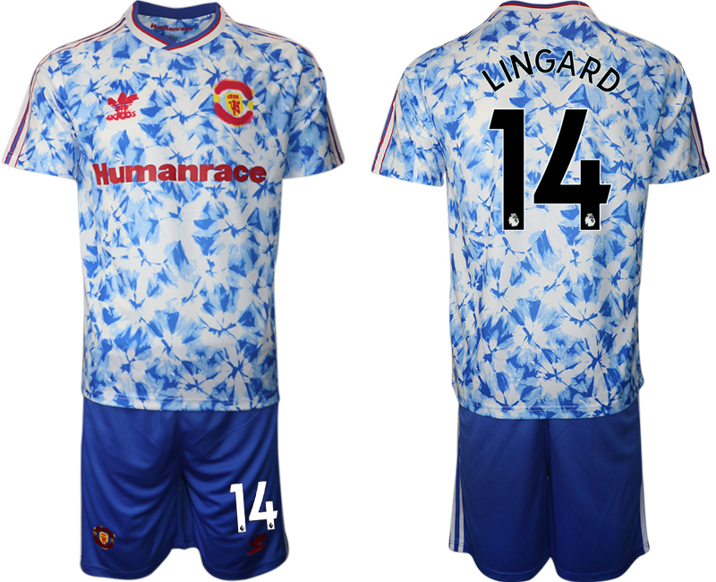 Men 2021 Manchester united adidas Human Race #14 soccer jerseys